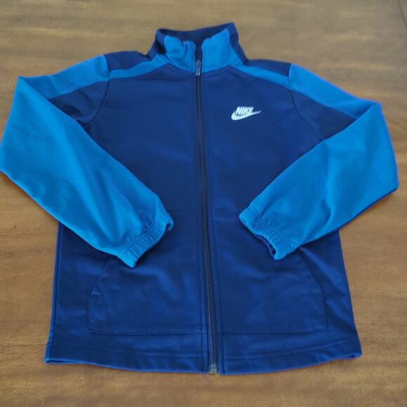 Nike Blue long sleeve Zip Up Jacket boys size Medium - Picture 1 of 4